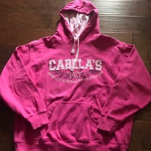 Pink cabelas hoodie